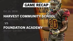 Recap: Harvest Community School vs. Foundation Academy  2016