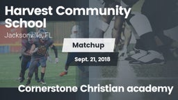 Matchup: Harvest Community vs. Cornerstone Christian academy 2018