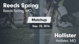 Matchup: Reeds Spring High vs. Hollister  2016