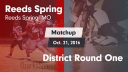 Matchup: Reeds Spring High vs. District Round One 2016