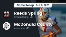 Recap: Reeds Spring  vs. McDonald County  2021