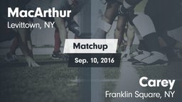 Matchup: MacArthur vs. Carey  2016