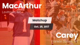 Matchup: MacArthur vs. Carey  2017