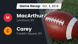Recap: MacArthur  vs. Carey  2018