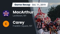 Recap: MacArthur  vs. Carey  2019