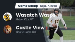 Recap: Wasatch Wasps vs. Castle View  2018
