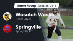 Recap: Wasatch Wasps vs. Springville  2018