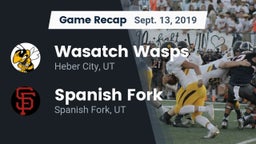 Recap: Wasatch Wasps vs. Spanish Fork  2019