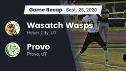 Recap: Wasatch Wasps vs. Provo  2020