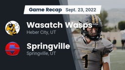 Recap: Wasatch Wasps vs. Springville  2022