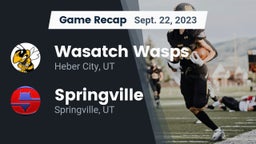 Recap: Wasatch Wasps vs. Springville  2023