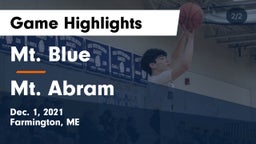 Mt. Blue  vs Mt. Abram  Game Highlights - Dec. 1, 2021