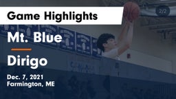 Mt. Blue  vs Dirigo  Game Highlights - Dec. 7, 2021
