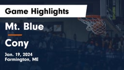 Mt. Blue  vs Cony  Game Highlights - Jan. 19, 2024