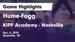 Hume-Fogg  vs KIPP Academy - Nashville Game Highlights - Dec. 4, 2018