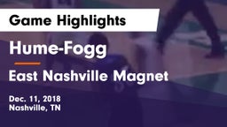 Hume-Fogg  vs East Nashville Magnet Game Highlights - Dec. 11, 2018