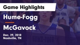 Hume-Fogg  vs McGavock  Game Highlights - Dec. 29, 2018