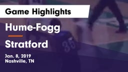 Hume-Fogg  vs Stratford  Game Highlights - Jan. 8, 2019