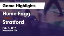 Hume-Fogg  vs Stratford  Game Highlights - Feb. 1, 2019