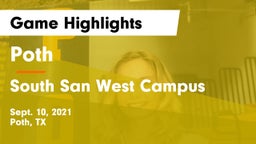 Poth  vs South San West Campus Game Highlights - Sept. 10, 2021