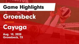 Groesbeck  vs Cayuga  Game Highlights - Aug. 10, 2020