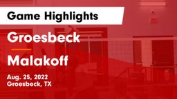 Groesbeck  vs Malakoff Game Highlights - Aug. 25, 2022