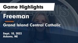 Freeman  vs Grand Island Central Catholic Game Highlights - Sept. 10, 2022
