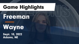 Freeman  vs Wayne  Game Highlights - Sept. 10, 2022