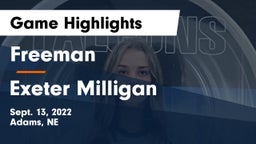 Freeman  vs Exeter Milligan  Game Highlights - Sept. 13, 2022
