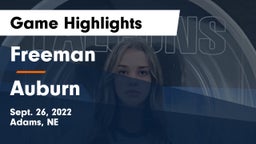 Freeman  vs Auburn  Game Highlights - Sept. 26, 2022