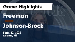 Freeman  vs Johnson-Brock  Game Highlights - Sept. 22, 2022