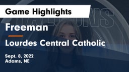 Freeman  vs Lourdes Central Catholic  Game Highlights - Sept. 8, 2022