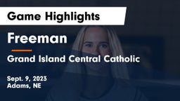 Freeman  vs Grand Island Central Catholic Game Highlights - Sept. 9, 2023