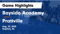Bayside Academy  vs Prattville Game Highlights - Aug. 22, 2020