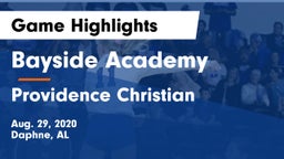 Bayside Academy  vs Providence Christian  Game Highlights - Aug. 29, 2020