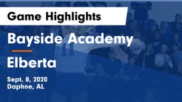 Bayside Academy  vs Elberta  Game Highlights - Sept. 8, 2020