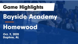 Bayside Academy  vs Homewood  Game Highlights - Oct. 9, 2020