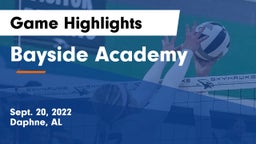 Bayside Academy  Game Highlights - Sept. 20, 2022