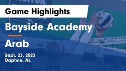 Bayside Academy  vs Arab  Game Highlights - Sept. 23, 2023