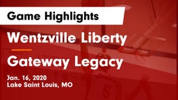 Wentzville Liberty  vs Gateway Legacy Game Highlights - Jan. 16, 2020