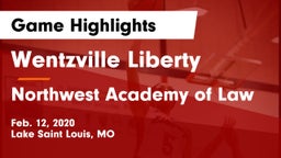 Wentzville Liberty  vs Northwest Academy of Law  Game Highlights - Feb. 12, 2020