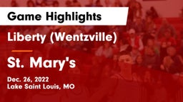 Liberty (Wentzville)  vs St. Mary's  Game Highlights - Dec. 26, 2022