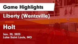 Liberty (Wentzville)  vs Holt  Game Highlights - Jan. 20, 2023