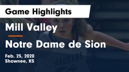 Mill Valley  vs Notre Dame de Sion  Game Highlights - Feb. 25, 2020