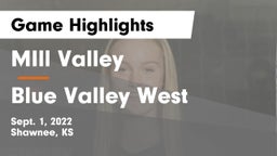 MIll Valley  vs Blue Valley West  Game Highlights - Sept. 1, 2022