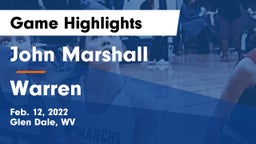 John Marshall  vs Warren  Game Highlights - Feb. 12, 2022