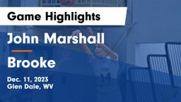 John Marshall  vs Brooke  Game Highlights - Dec. 11, 2023