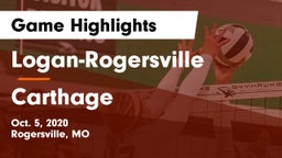 Logan-Rogersville  vs Carthage  Game Highlights - Oct. 5, 2020