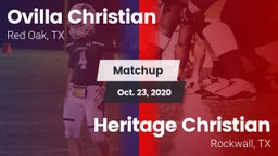 Matchup: Ovilla Christian vs. Heritage Christian  2020
