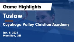 Tuslaw  vs Cuyahoga Valley Christian Academy  Game Highlights - Jan. 9, 2021